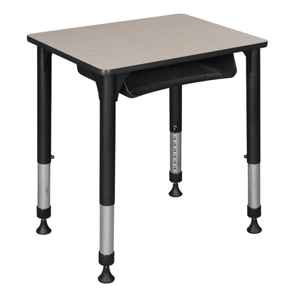 18.5x26 Rectangle Height Classroom School Desk with Book Storage- Maple