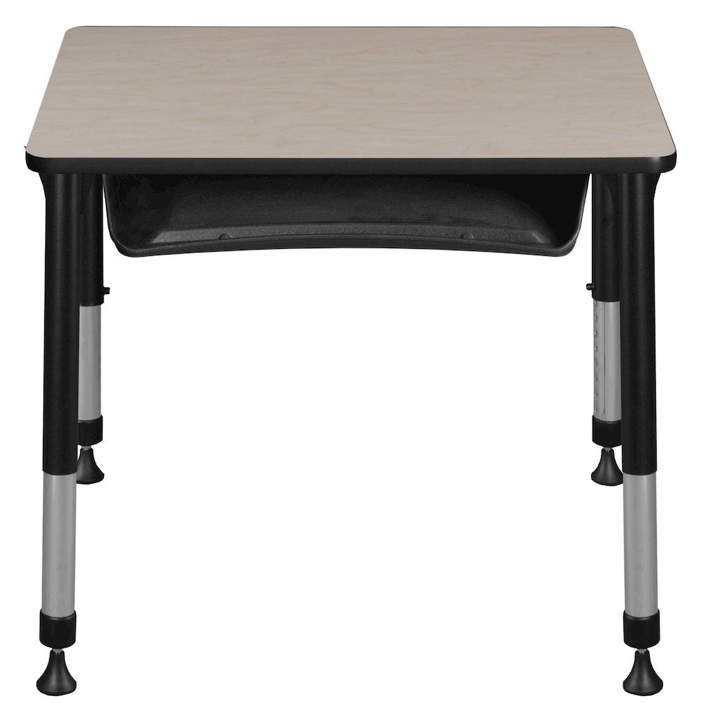 18.5x26 Rectangle Height Classroom School Desk with Book Storage- Maple