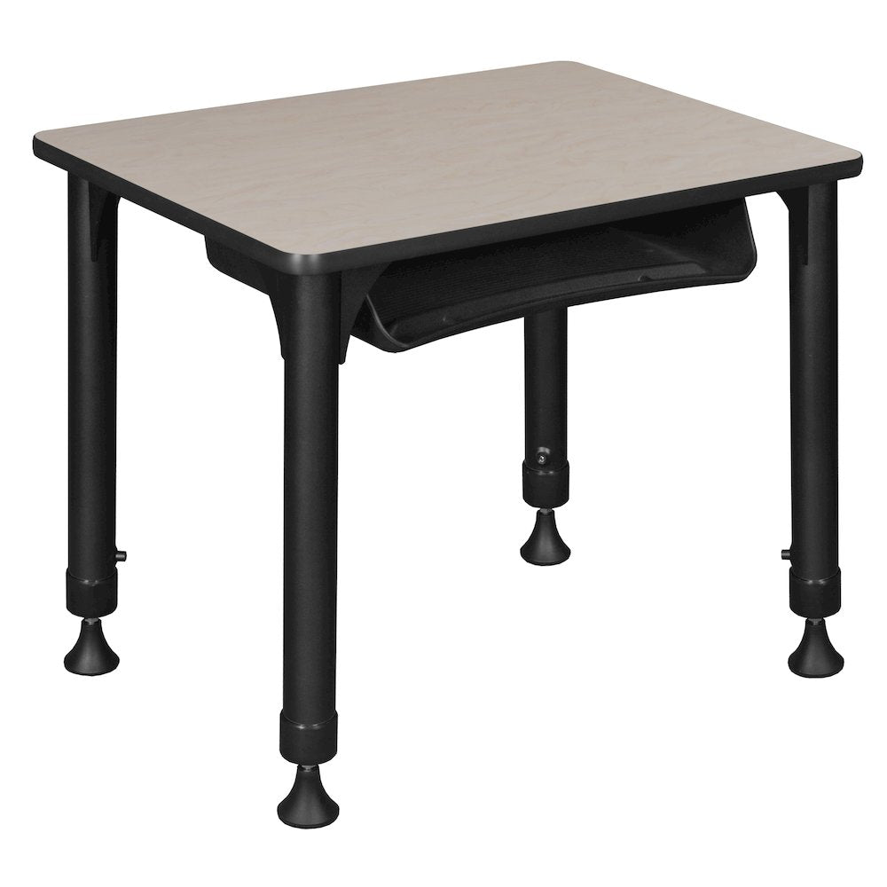 18.5x26 Rectangle Height Classroom School Desk with Book Storage- Maple