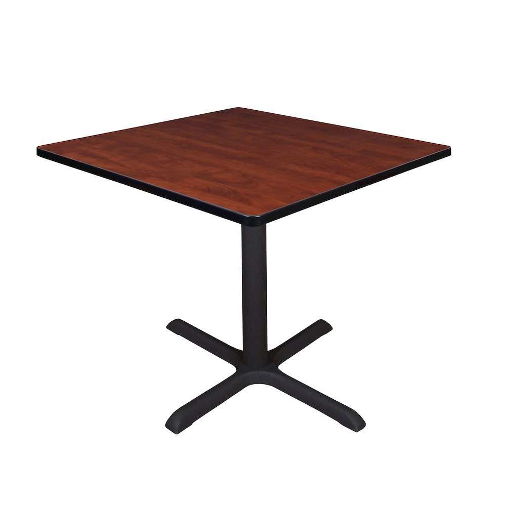 Medium 36 in. Square X-Base Breakroom Table- Cherry