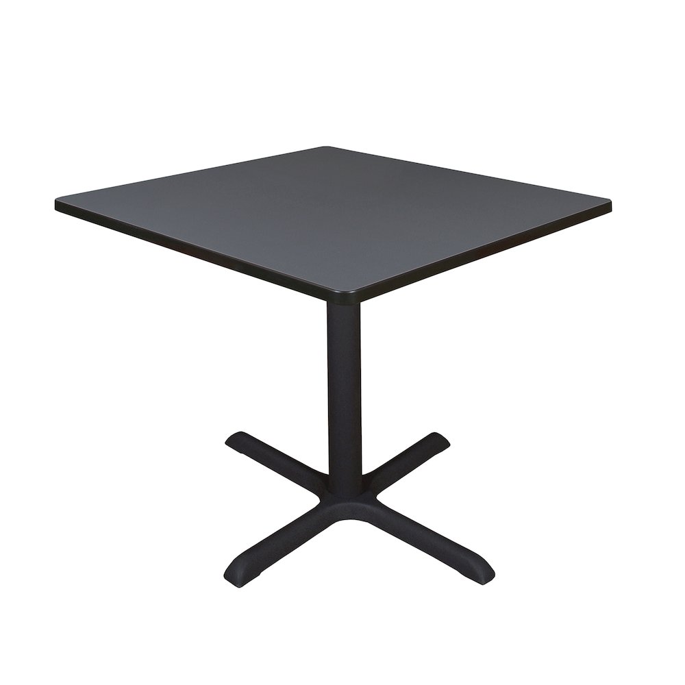 Medium 36 in. Square X-Base Breakroom Table- Grey