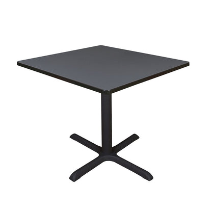 Medium 36 in. Square X-Base Breakroom Table- Grey