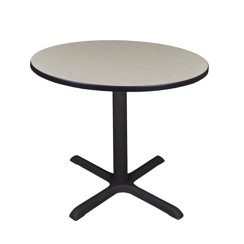 Medium 36 in. Round X-Base Breakroom Table- Maple