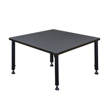 Kee 42" Square Height Adjustable Classroom Table - Grey