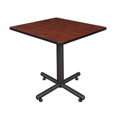 30 in. Square X-Base Breakroom Table- Cherry