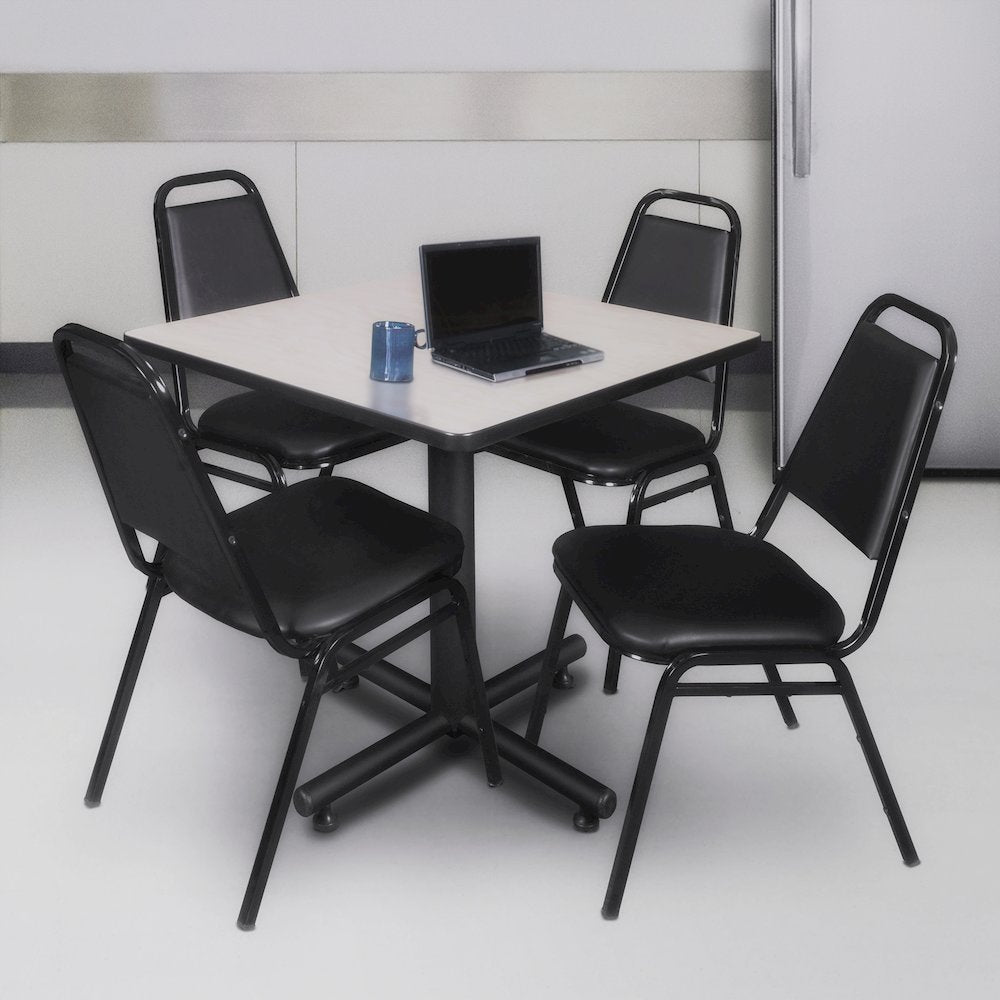 30 in. Square X-Base Breakroom Table- Maple