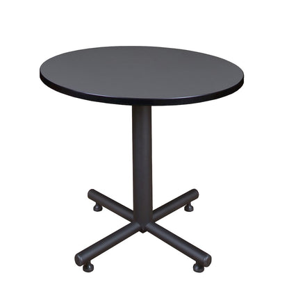 30 in. Round X-Base Breakroom Table- Grey