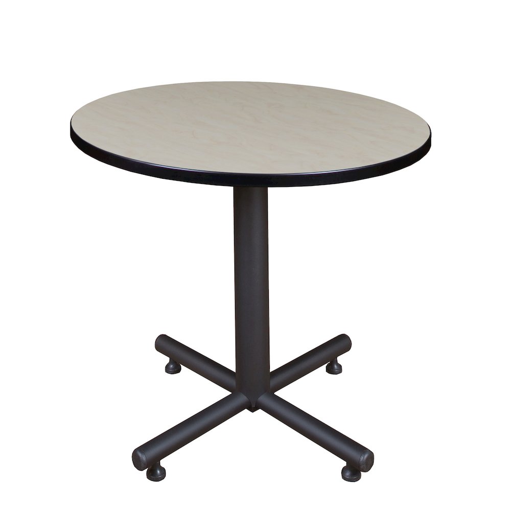 30 in. Round X-Base Breakroom Table- Maple