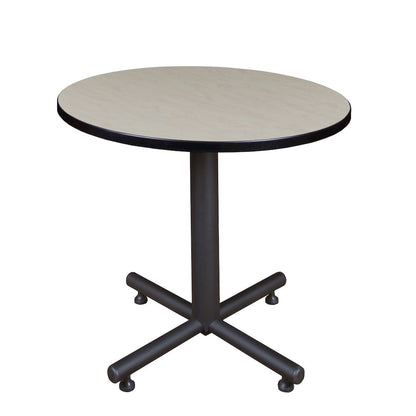 30 in. Round X-Base Breakroom Table- Maple
