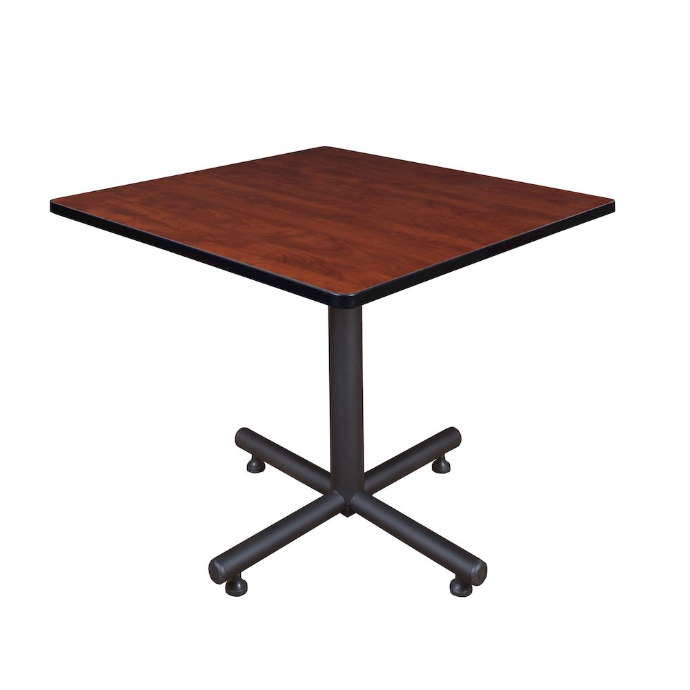 36 in. Square X-Base Breakroom Table- Cherry