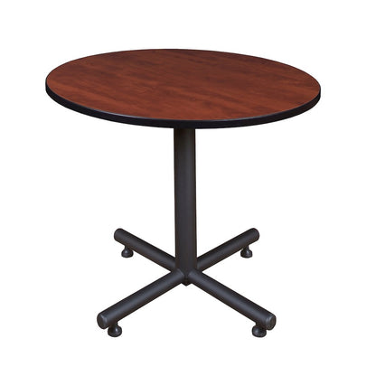 36 in. Round X-Base Breakroom Table- Cherry