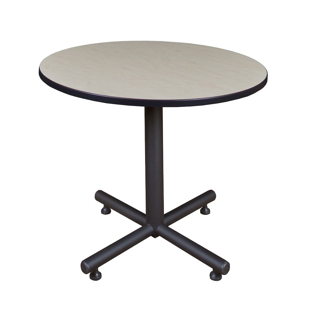 36 in. Round X-Base Breakroom Table- Maple