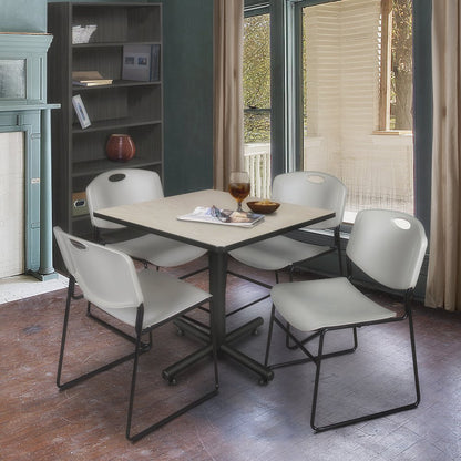 42 in. Square X-Base Breakroom Table- Maple
