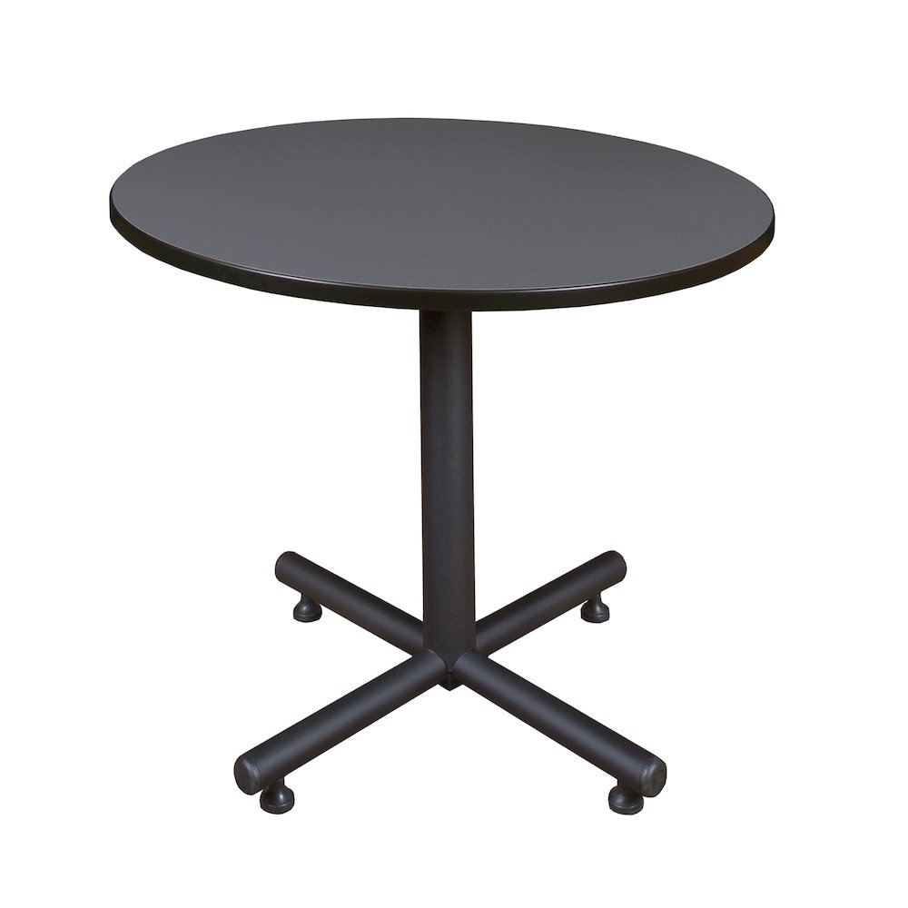 42 in. Round X-Base Breakroom Table- Grey