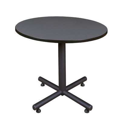 42 in. Round X-Base Breakroom Table- Grey