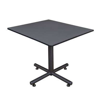 48 in. Square X-Base Breakroom Table- Grey