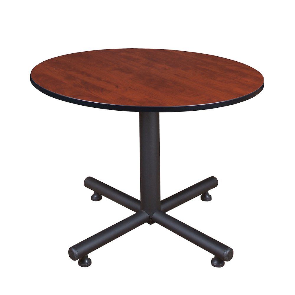 48 in. Round X-Base Breakroom Table- Cherry