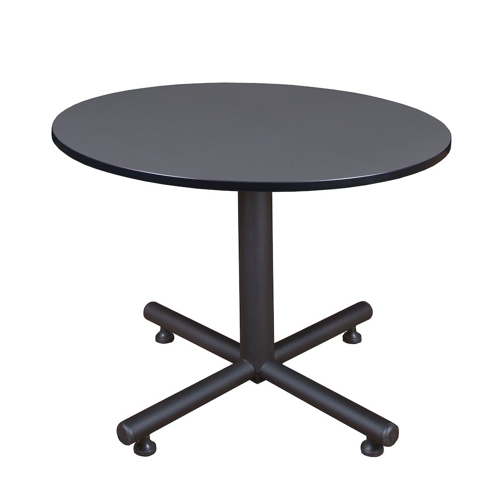 48 in. Round X-Base Breakroom Table- Grey
