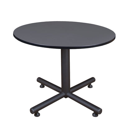48 in. Round X-Base Breakroom Table- Grey
