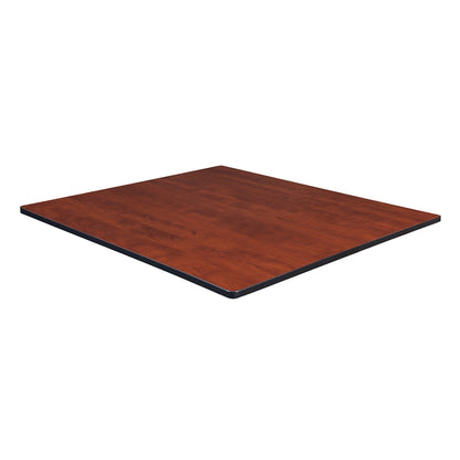 48" Square Laminate Table Top- Cherry/ Maple