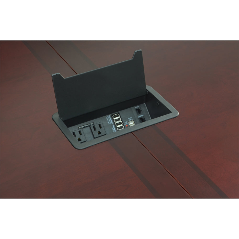 Prestige 120" x 48" Conference Table with Power Data Grommet- Mahogany
