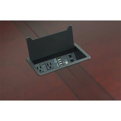 Prestige 120" x 48" Conference Table with Power Data Grommet- Mahogany