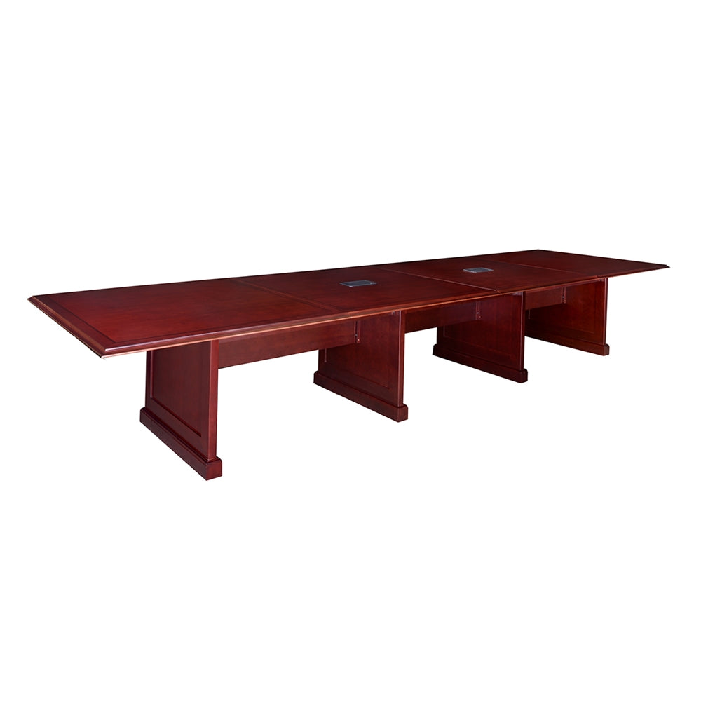Prestige 192" Modular Conference Table with 2 Power Data Grommets- Mahogany
