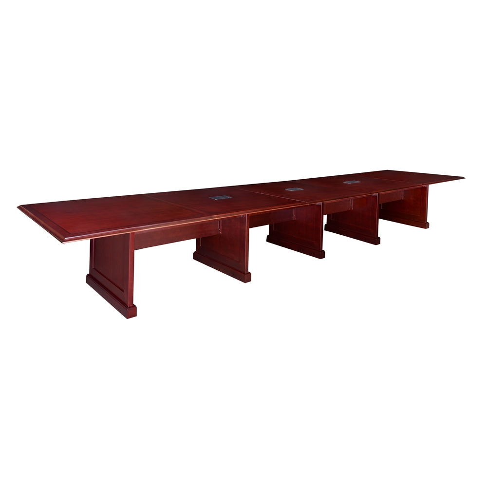 Prestige 240" Modular Conference Table with 3 Power Data Grommets- Mahogany