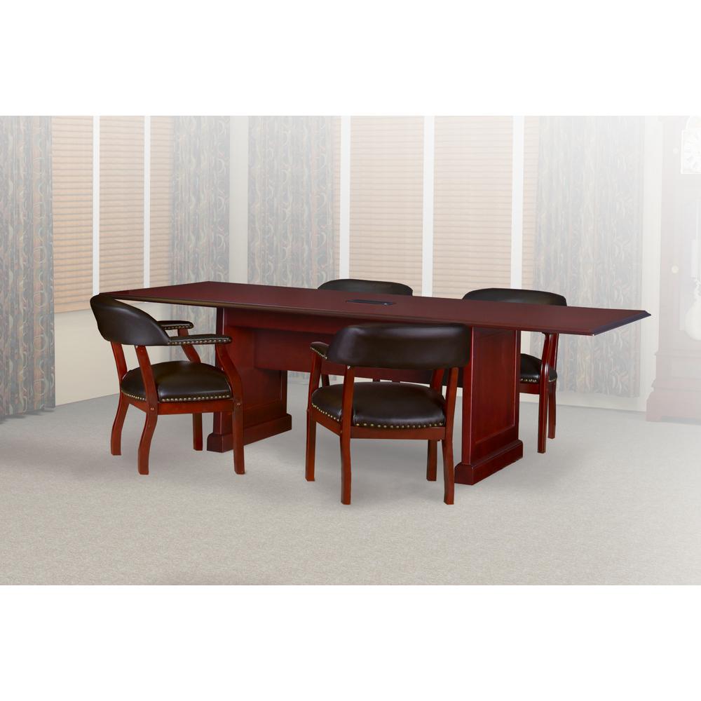 Prestige 96" x 48" Conference Table with Power Data Grommet- Mahogany