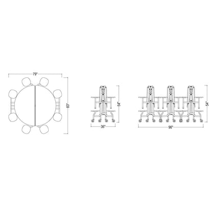 Round Folding Stool Table