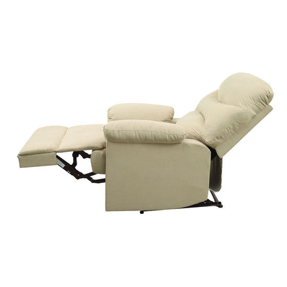 Arcadia Motion Recliner, Beige Microfiber