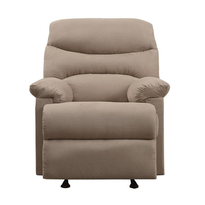 Arcadia Motion Recliner, Light Brown Microfiber