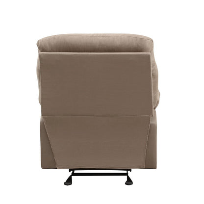 Arcadia Motion Recliner, Light Brown Microfiber