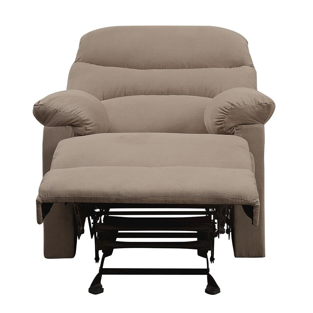 Arcadia Motion Recliner, Light Brown Microfiber