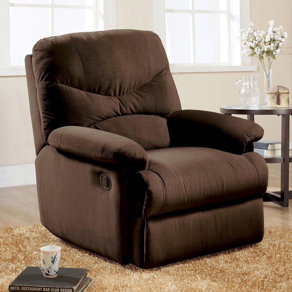 Arcadia Motion Recliner, Chocolate Microfiber