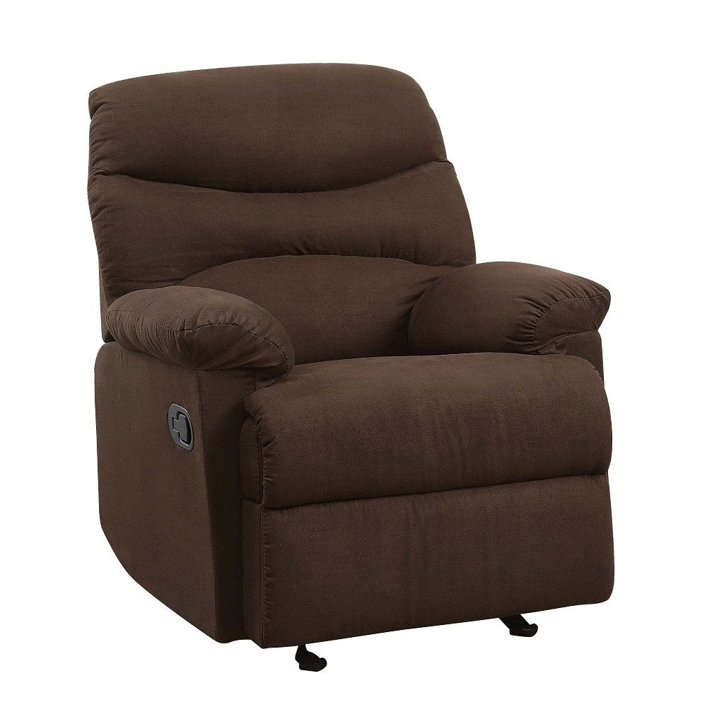 Arcadia Motion Recliner, Chocolate Microfiber