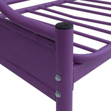 Metal Futon Bunk Bed Twin over Full, Kids Bunkbed, Purple