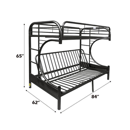 Eclipse Futon Bunk Bed (T XL/Q), Black