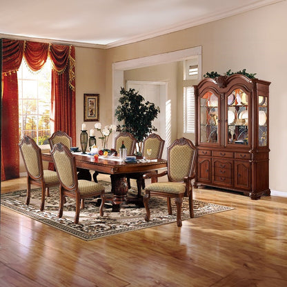 Chateau De Ville Side Chair (Set-2), Fabric & Cherry