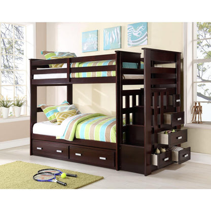 Allentown Bunk Bed (T/T) w/Trundle (Twin) & Storage, White