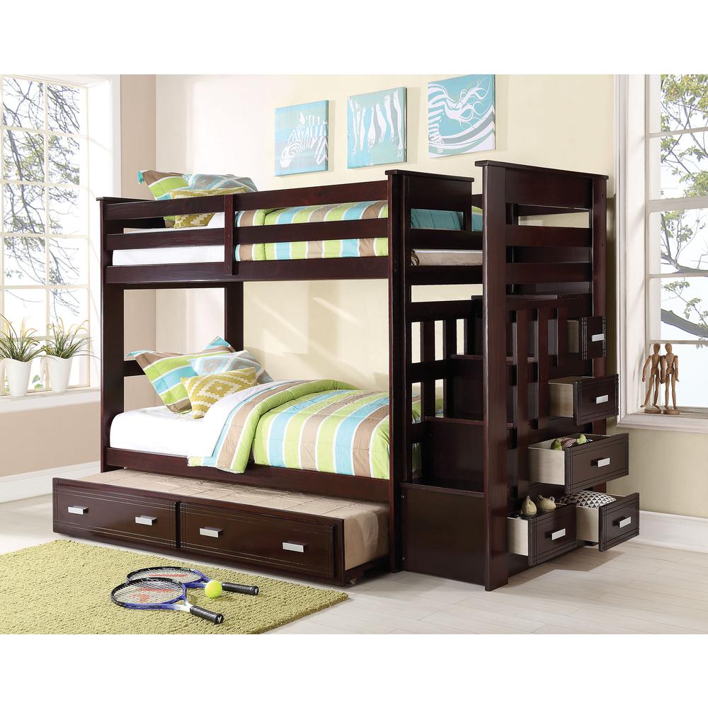 Allentown Bunk Bed (T/T) w/Trundle (Twin) & Storage, White