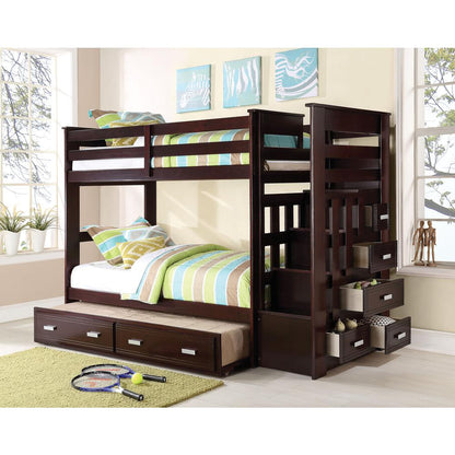 Allentown Bunk Bed (T/T) w/Trundle (Twin) & Storage, White