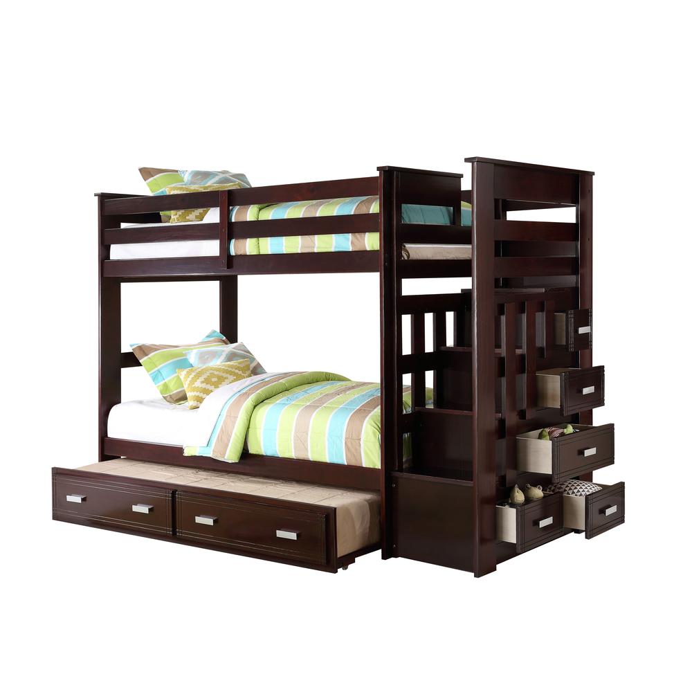 Allentown Bunk Bed (T/T) w/Trundle (Twin) & Storage, White