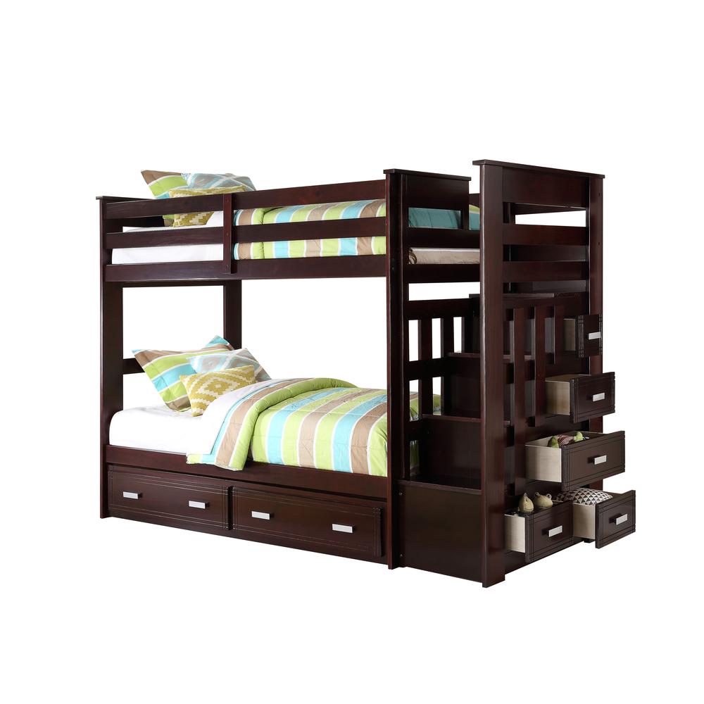 Allentown Bunk Bed (T/T) w/Trundle (Twin) & Storage, White