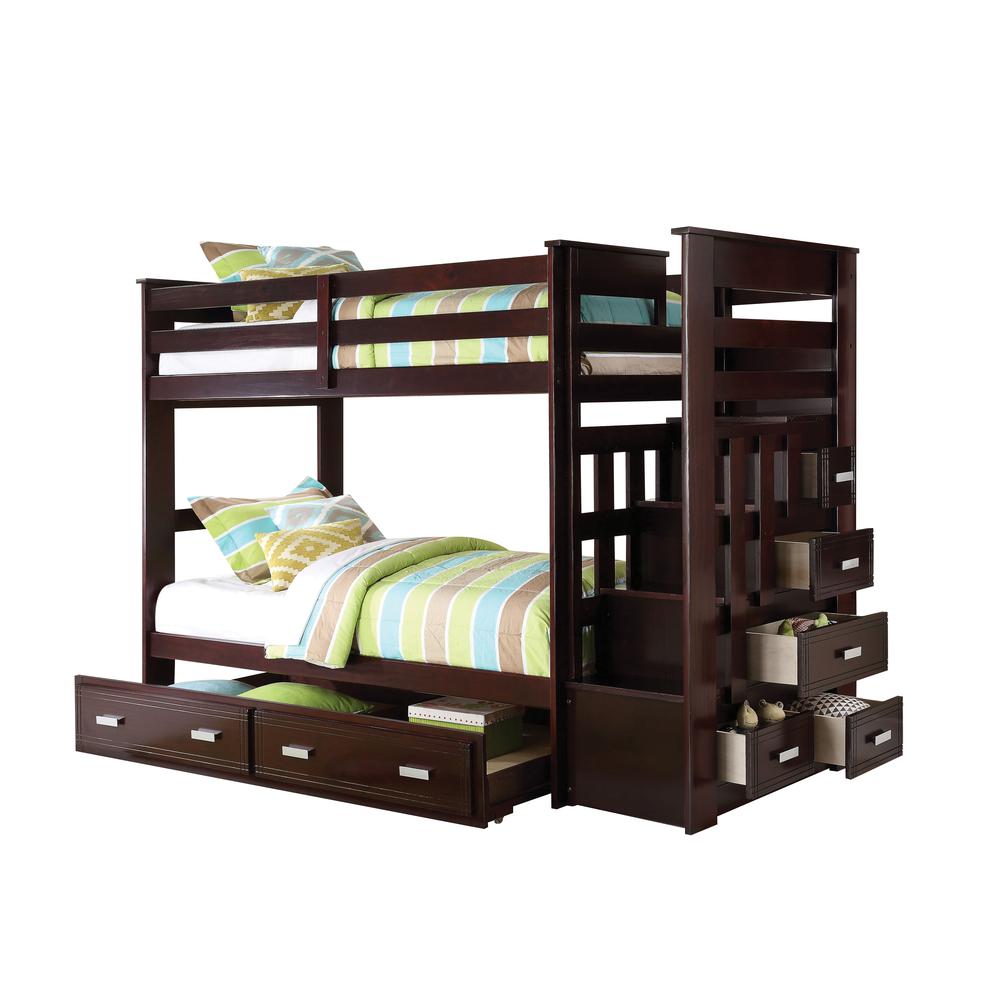 Allentown Bunk Bed (T/T) w/Trundle (Twin) & Storage, White