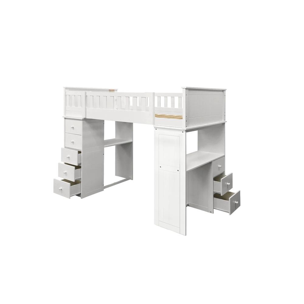 Willoughby Twin Loft Bed, White