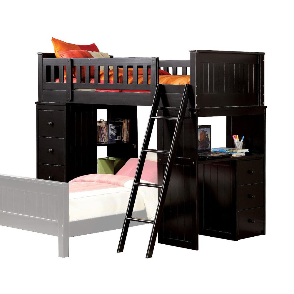 Willoughby Twin Loft Bed, Black
