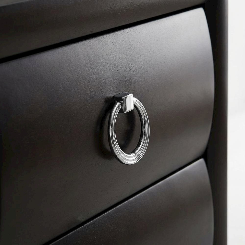 Dark Merlot Nightstand with Transitional Style and Spacious Tabletop