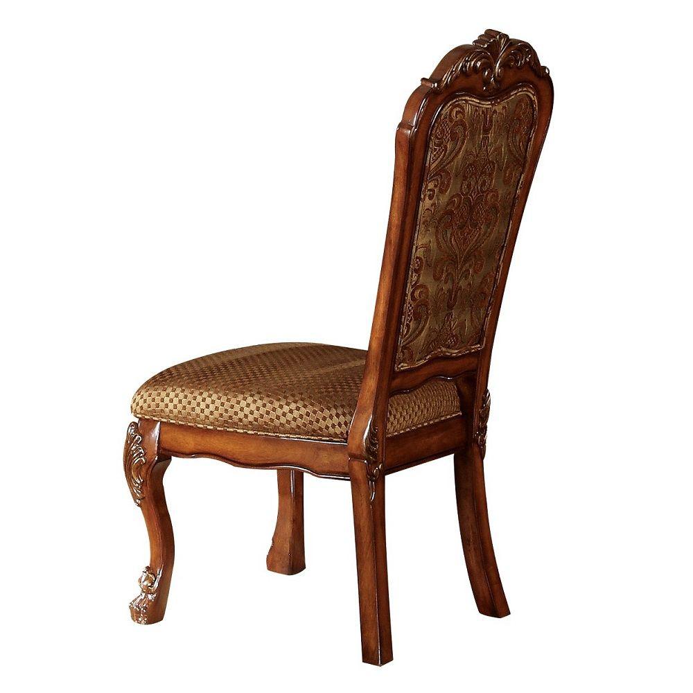 Dresden Side Chair (Set-2), Fabric & Cherry Oak