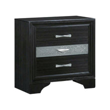 Black Contemporary Bedroom Nightstand with Spacious Surface and Sleek Design